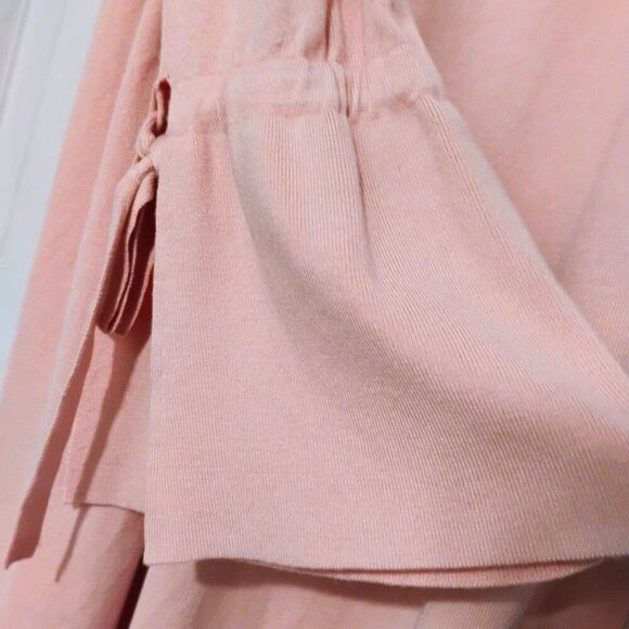Halogen Cardigan Sweater Womens Lightweight Long Whimsical Bell Sleeves Pink L - Picture 9 of 14